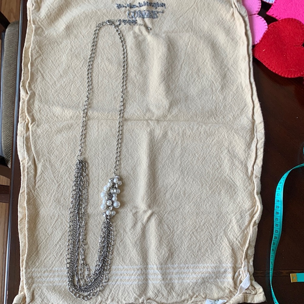 Premier Designs necklace with white looking  pearls